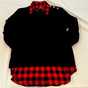 Lauren by Ralph Lauren sweater with collar and tails.  Size small. All cotton.